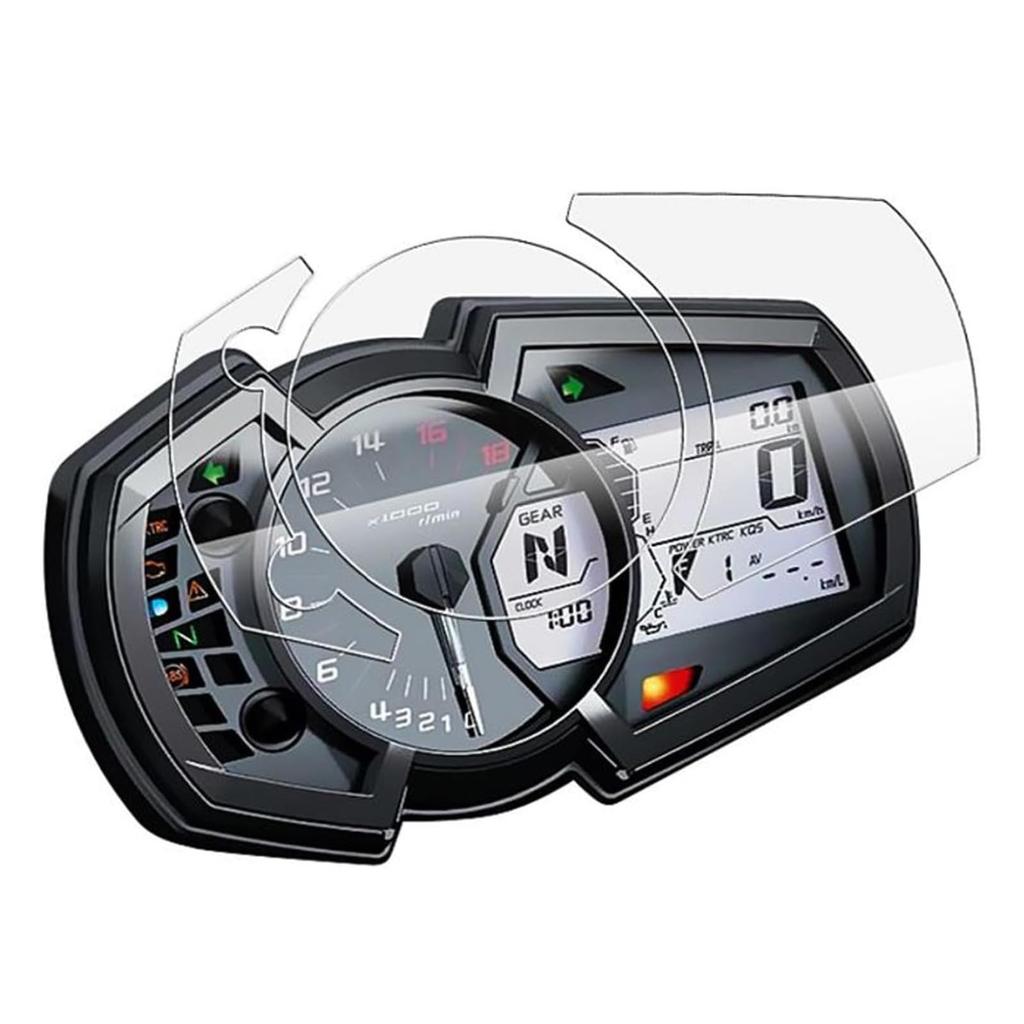 Motokano Пленка для приборной панели для Ninja 400 (2018-2024 гг.), Ниндзя 250 (2018-2024 гг.), ZX-6R (2019-2021), и Ninja 650 (2017-2019) - Защитная пленка для приборной панели, набор из 2 штук