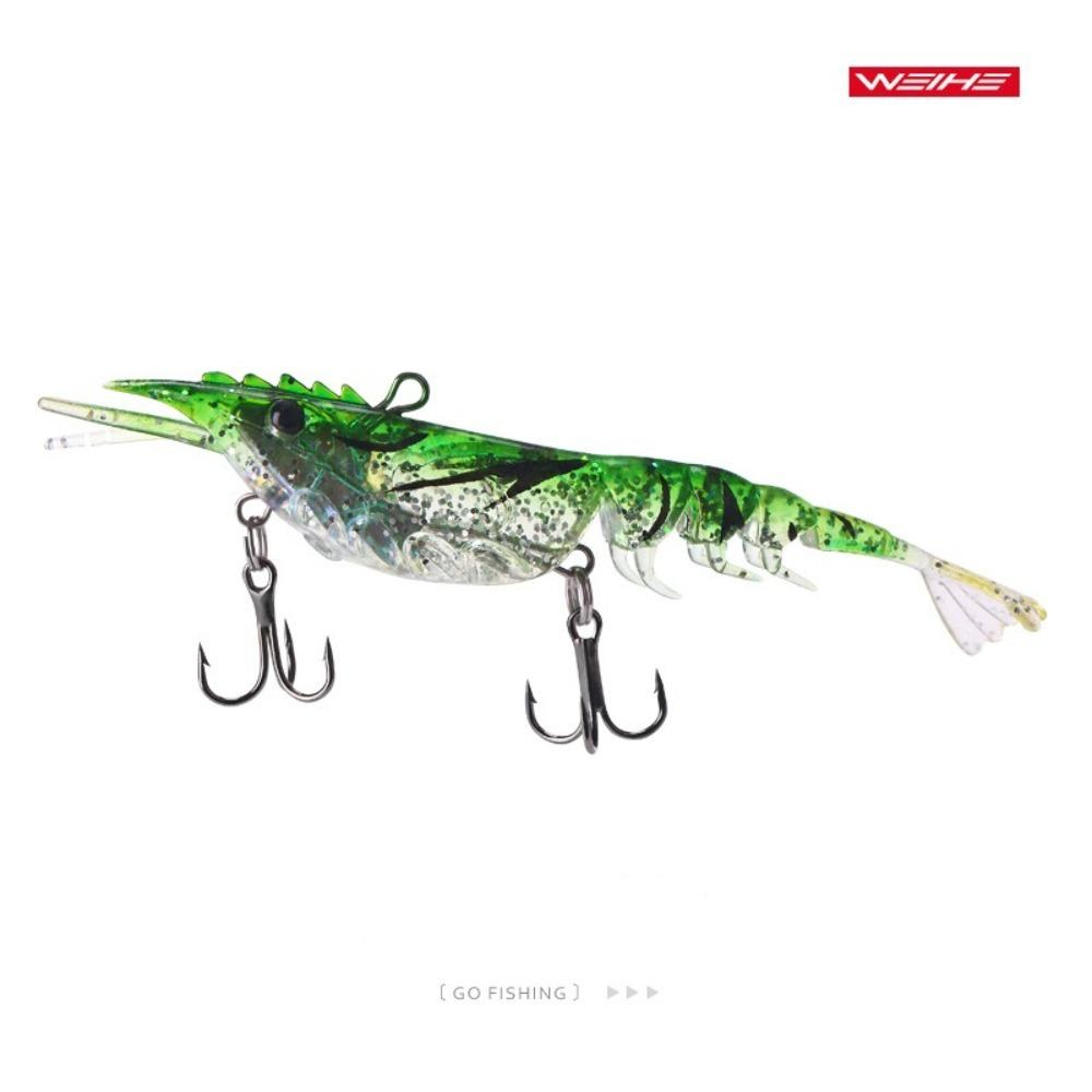 Single hook Shrimp Fake Bait Soft Hook Worm Silicone New style Prawn Lure