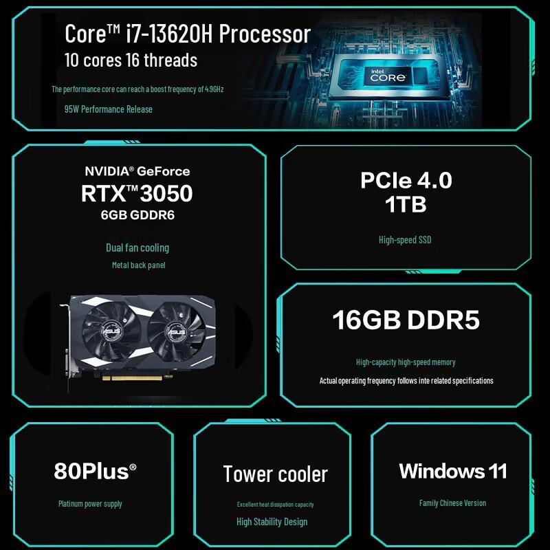 Asus Игровой ПК TUF Gaming 6X для настольного компьютера (Китайская версия)