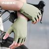 INBIKE New Cycling Gloves Reflective Strips Breathable Mesh MTB Road Biking Gloves Padded Palm for Bike Riding Shock Absorption