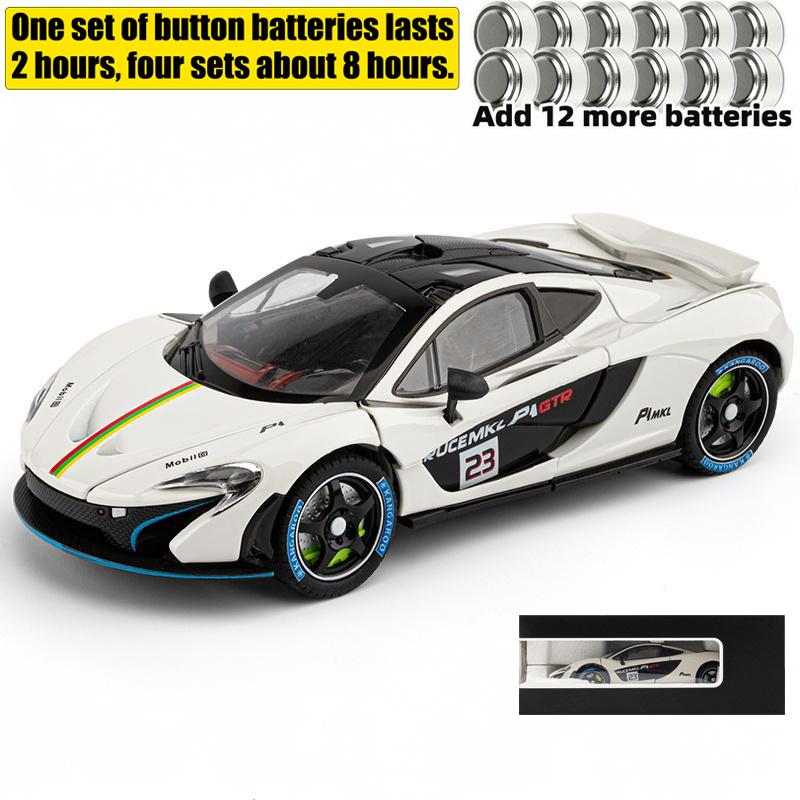 1/24 Суперкар McLaren P1 GTR Сплав Литой Модель Автомобиля Звук и Свет Инерционный Детский Игрушечный Автомобиль Коллекция Классических Украшений