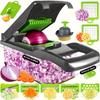 16pcs/set, Upgraded Vegetable Chopper, Multifunctional Fruit Slicer, Handle Food Grater, Vegetable Slicer, Cutter with Container