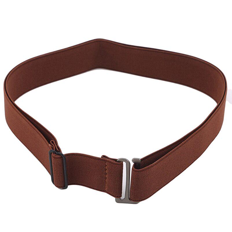 Jeans Pant Belt Adjustable Size Flat Buckle Elastic Waist Belt Women Belt No Show Stretch Belt Invisible Belt Slim Elastic Band