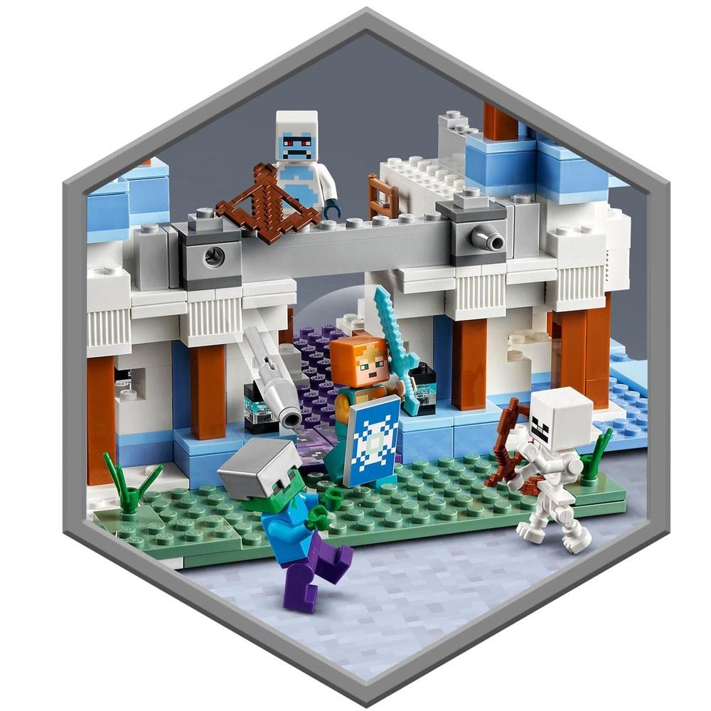 LEGO Minecraft Ледяной замок Подарок 21186 Набор строительных блоков для детей от 8 лет