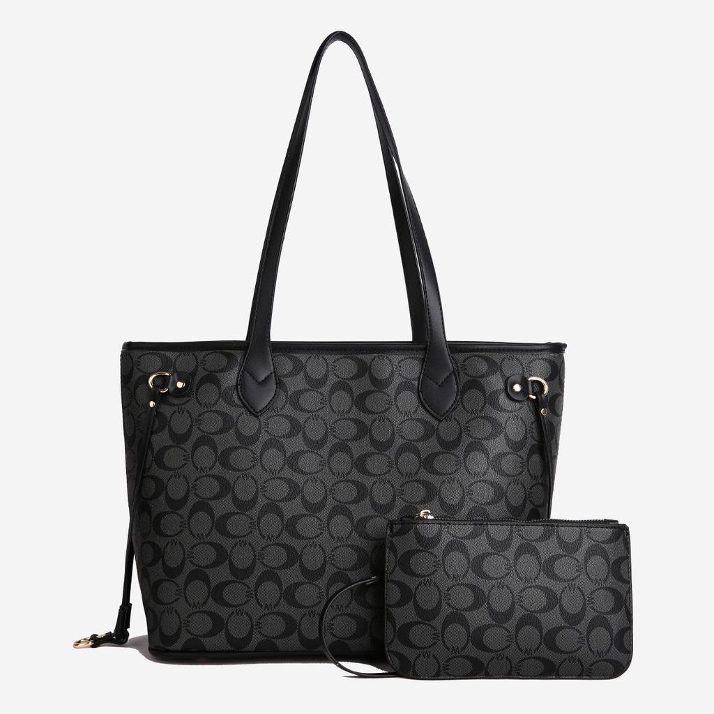 Women's Large Capacity Monogram Tote & Crossbody Handbag