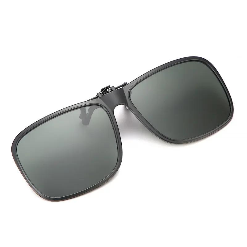 New Retro Clip-On Sunglasses TR90 Night Vision Driving Sunglasses with Sunshade Lens Stylish Eyewear