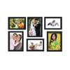 Collage Photo Frames (Set of 6, Wall Hanging),Black, Engineered Wood