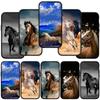 Чехол для телефона Samsung Galaxy S25 S24 S23 iPhone 16 15 Xiaomi Redmi Note 14 13 12 16E X 11 Pro Max OPPO Moto 14C 13C Huawei Wild And Free Horse Cover