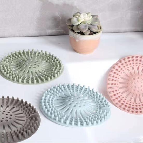 Силиконовая сливная крышка для пола, ловушка для волос, фильтр для раковины, сильная всасывающая пробка для запаха, сливные фильтры для ванной комнаты