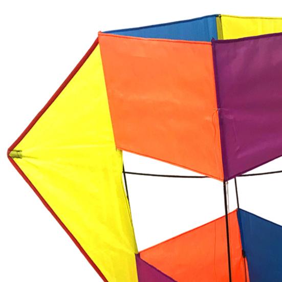 Дети Взрослые 3D Воздушный змей Легко управлять Сверхпрочный Открытый Пляж Парк Газон Для начинающих Семья Малыши Мальчики Девочки Красочные сетки Летающий воздушный змей игрушка