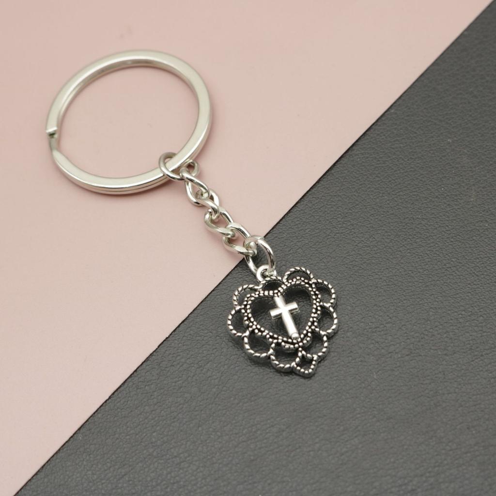 Популярная бижутерия Simple Love Cross Key Chain Подвеска