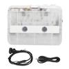 FM Radio Cassette Player Classic Style Multifunction Bluetooth 5.0 Portable Tape Player Transparent
