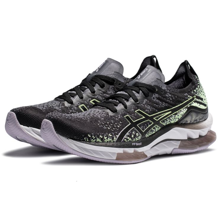 Asics Kinsei Blast Женские кроссовки Black Purple Illuminate-Yellow 1012B068-001