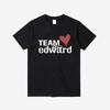 Летняя мода 2025 года Футболка с коротким рукавом с надписью Team Edward Круглый вырез Свободная Универсальная Подходит и для мужчин, и для женщин