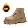 SyfIyno 2024 New Plus Plush and Thin Styles Boots Women Chunky Boots Ladies Shoes Khaki Yellow Black Boots Women Barefoot Shoes