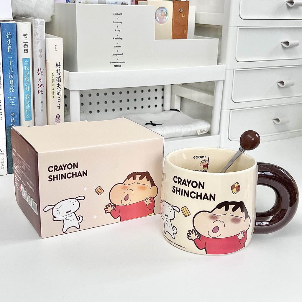Керамическая кружка Crayon Xiaoxin для мальчиков и девочек, подарок на день рождения, парная кружка, для девушки, практичный сувенир, подарочная коробка