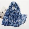 Thin Floral Viscose Scarf Print Voile Shawls and Wraps Pashmina Foulards Muslim Woman Hijab Scarves Long Printed Tippet