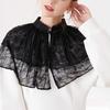 2024 Elegant Chinese Style Lace Cape & Cheongsam Cardigan with Cloud Shoulder Collar