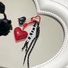 English Letter Braided Rope Car Keyrings PU Love Rope Bag Charm  Kids Gifts