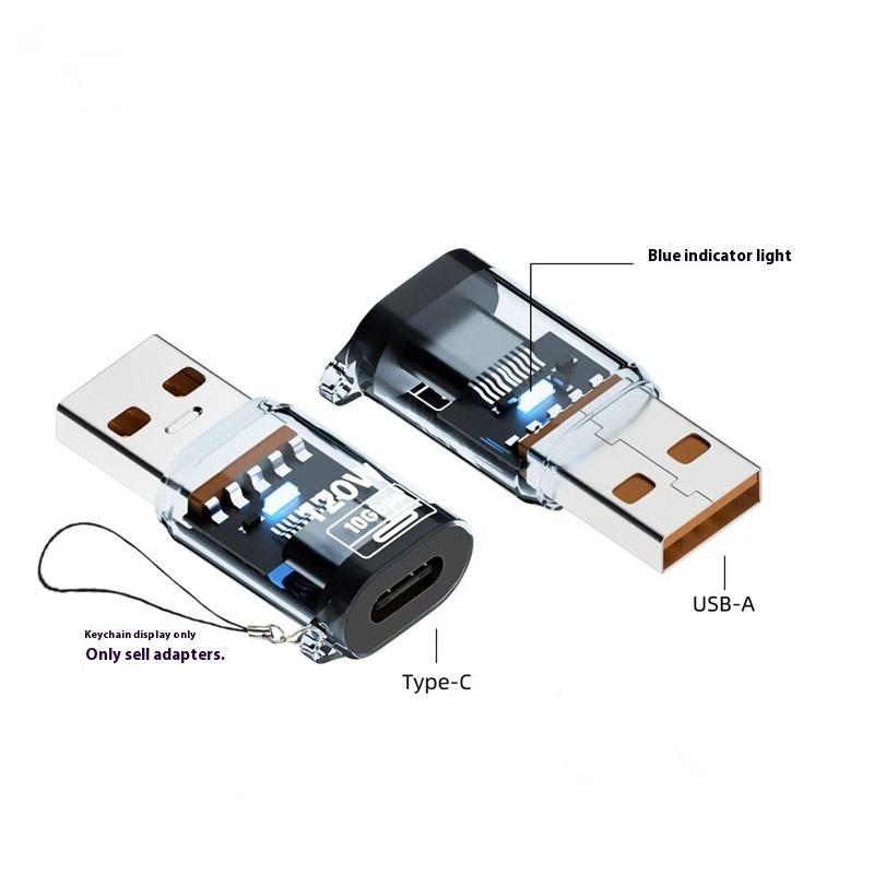 USB 3.2 на Type C Адаптер OTG Быстрая Зарядка 120 Вт 10 Гбит Высокоскоростная Передача Данных Аудио для ПК Планшета Телефона USB C Конвертер