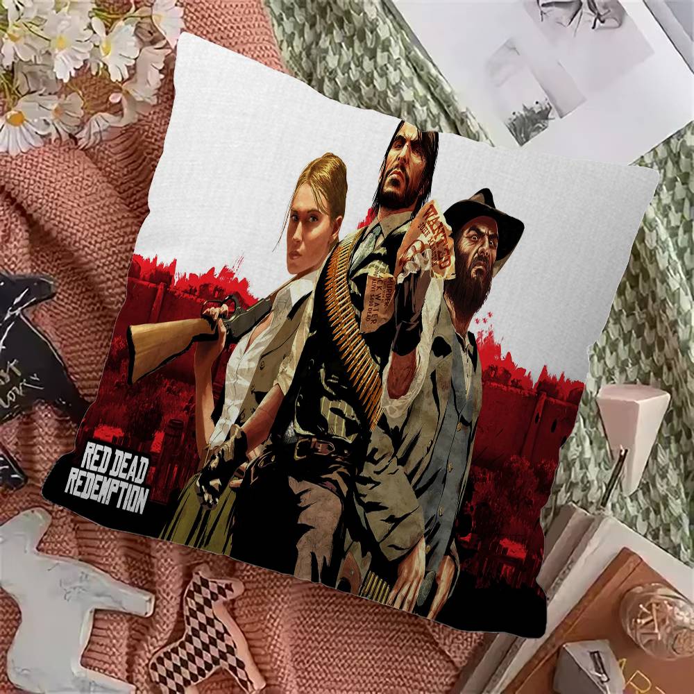 Red Dead R-Redemption Наволочка для офисной подушки Подушка для сиденья в машину 45X45 см Наволочка для поясничной подушки Наволочка для диванной подушки