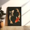 Koi Fish Print Japanese Koi Vintage Sardine Poster Asian Wall Art Zen Decor Minimalist Poster Water Garden Print Nature Artwork