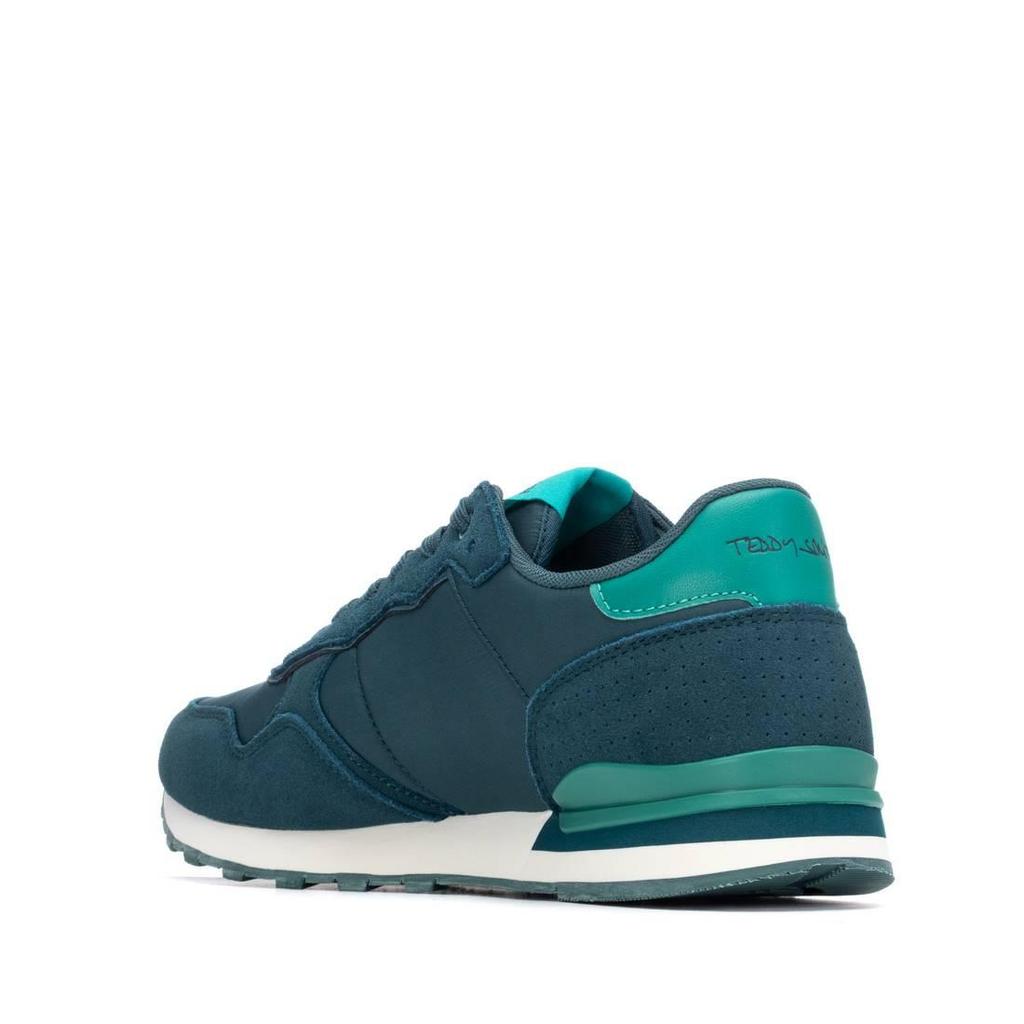 Teddy Smith Men's Sneakers Leather Textile Lace-up Green
