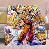 Фланелевое одеяло из аниме Dragon Ball - Мягкое, теплое, идеально подходит для дивана, постельного белья, кемпинга, путешествий, офиса, домашнего декора -QJY
