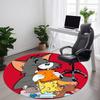 1 шт. Коврик для пола Tom & Jerry с сыром, круглый, для офиса, под офисные стулья, спальни, гостиной, домашнего декора, декора комнаты, доступен в различных размерах