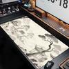 Large XXL Game Mousepad Oriental Ink Painting Mountain Sakura Flower Landscape Deskmat Non-Slip Laptop Keyboard Mouse Mats