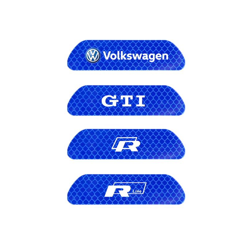 Car Stickers Door Opening Reflective Warning Sticker For VW GTI Polo Passat B6 B7 B8 Golf ID.3 CC Arteon MK6 Tiguan Jetta Beetle VG43