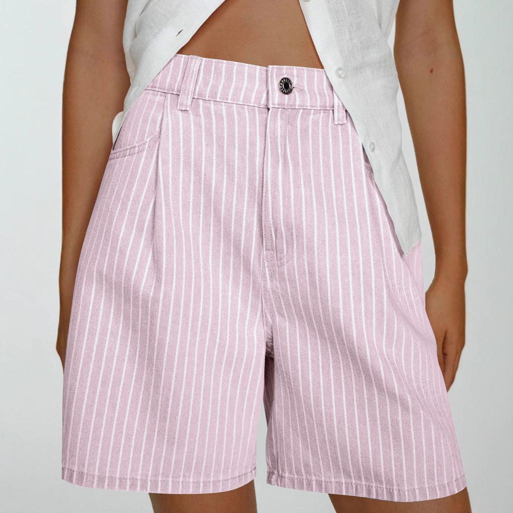 Женские модные эластичные джинсовые шорты с высокой талией, свободные шорты с укороченным кроем