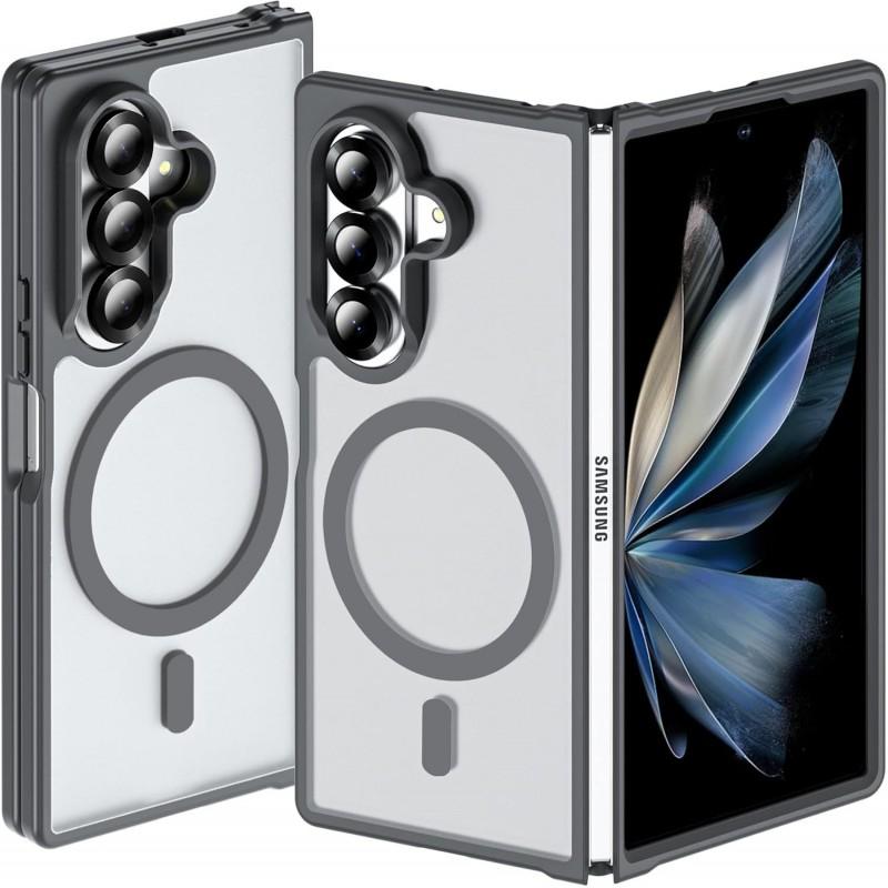 Transparent Magnetic Phone Case Galaxy Z Fold 8 Ultra Flip 7 Shockproof Anti-Yellowing TPU Acrylic Cover