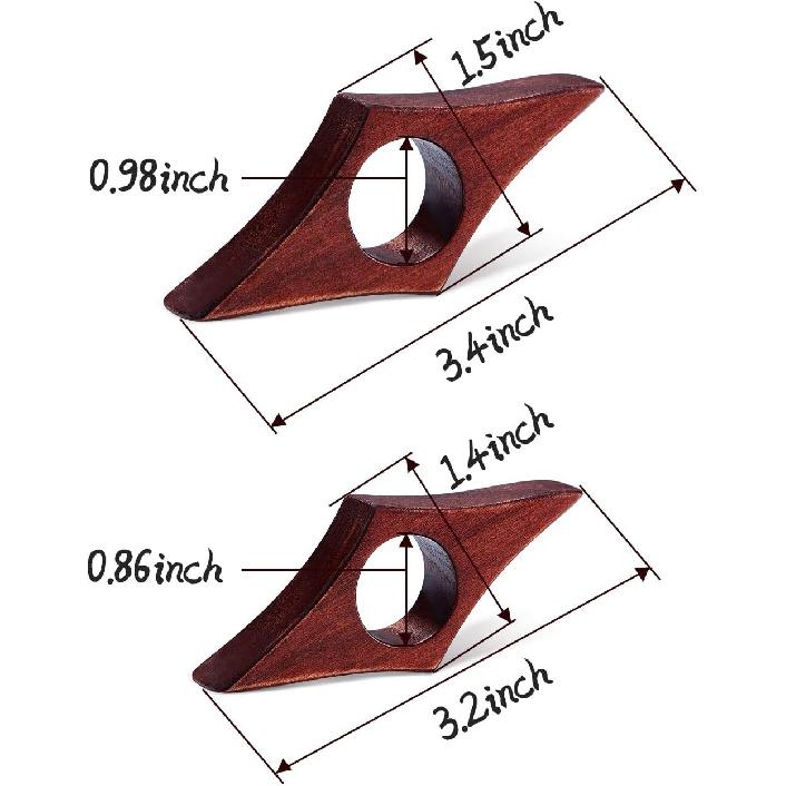 4 Pieces Wooden Book Page Holder Thumb Wood Book Holder Handmade Wood Reading Bookmark Accessory for Bookworm Lover Gifts, 2 Sizes