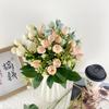 Simulation Flower 15 Hennessy Green Bud Small Rose Bud Home Decoration Wedding Photo Props Decoration