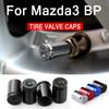4PCS For Mazda3 BP 2019~2026 2023 2024 2025 MK4 Accessories Car Wheel Tire Valve Caps Tyre Stem Covers Airdust Waterproof CC4