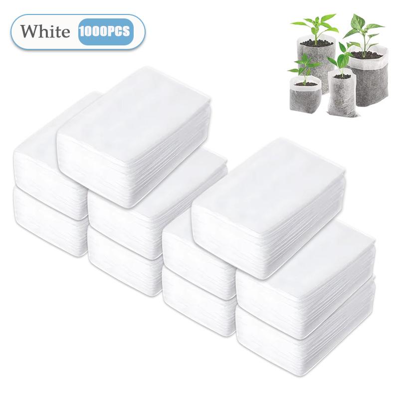 100-1000 шт. Биоразлагаемые мешки для рассады, мешки для выращивания растений, мешки для рассады из нетканого материала, мешки с карманами для аэрации, инструменты для выращивания цветов и овощей