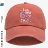 pc Pink Color Painted Number cm Baseball Cap I Was  Now IM cm Text Stars Hearts Rainbow Decoration Graduati