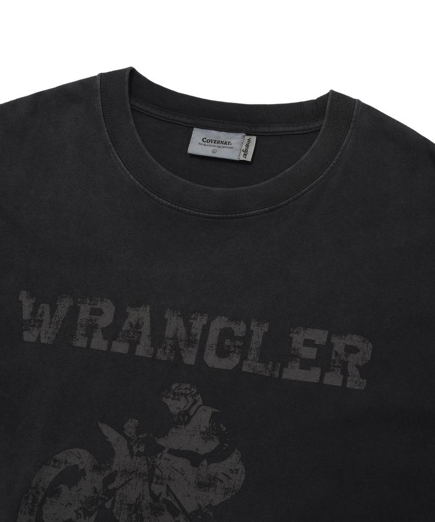 COVERNAT [Covernat X Wrangler] Черная пигментная футболка для мотоциклистов