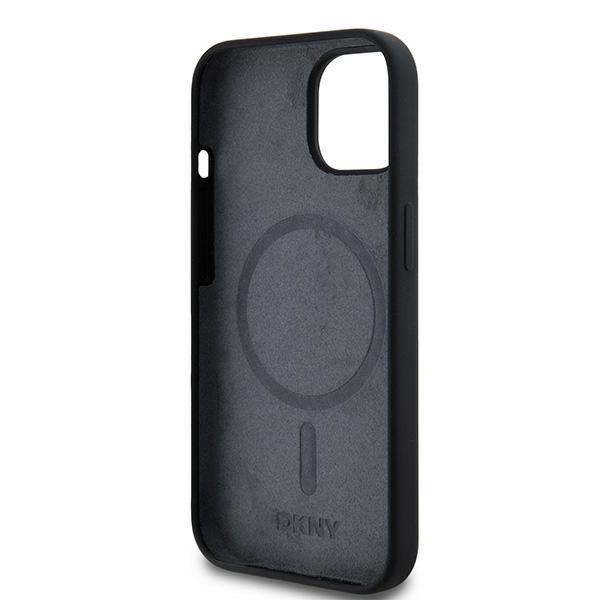 Dkny Dkhmp15Msnyach Iphone 15 Plus / 14Plus 6.7 Czarny/Black Hardcase Liquid Silicone White Printed Logo Magsafe