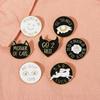 Creative Cartoon Cat Brooch Stylish Personalized Letter Pin For Fashion Accessories