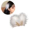 Chinese Hair Clip Vintage Fluffy Feather Hair Clip for Spring Summer Hanfu Side Hair Ponytail Hairpins for Teens