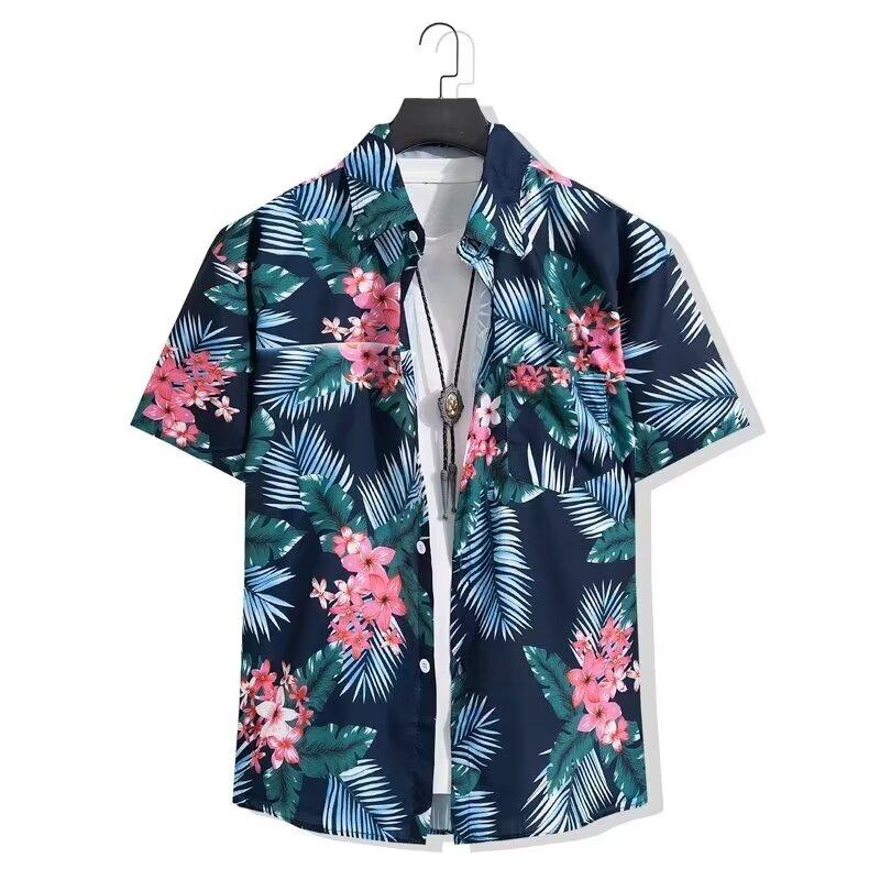 Men'S Retro Shirt, Men'S Summer Outfit, Student Loose Fit, Niche Design, Casual Men'S Top, Outerwear, Beach Top