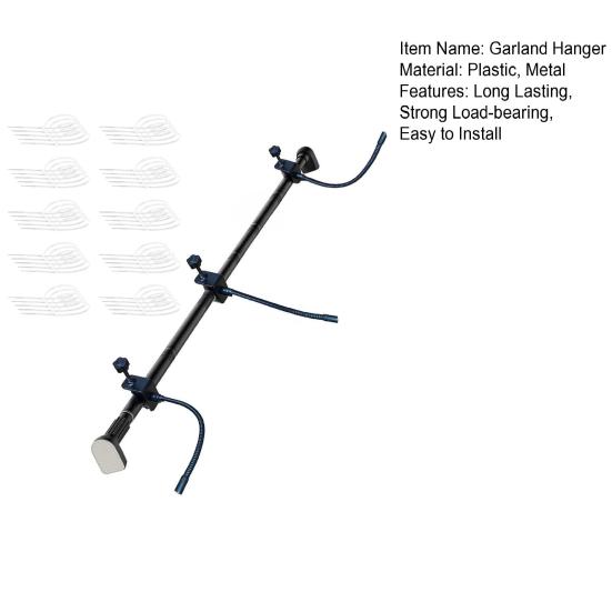 Front Door Garland Hanger Strong Load-bearing Adjustable Design Heavy-Duty Wreaths Lights Rack Christmas Holiday Decoration Holder