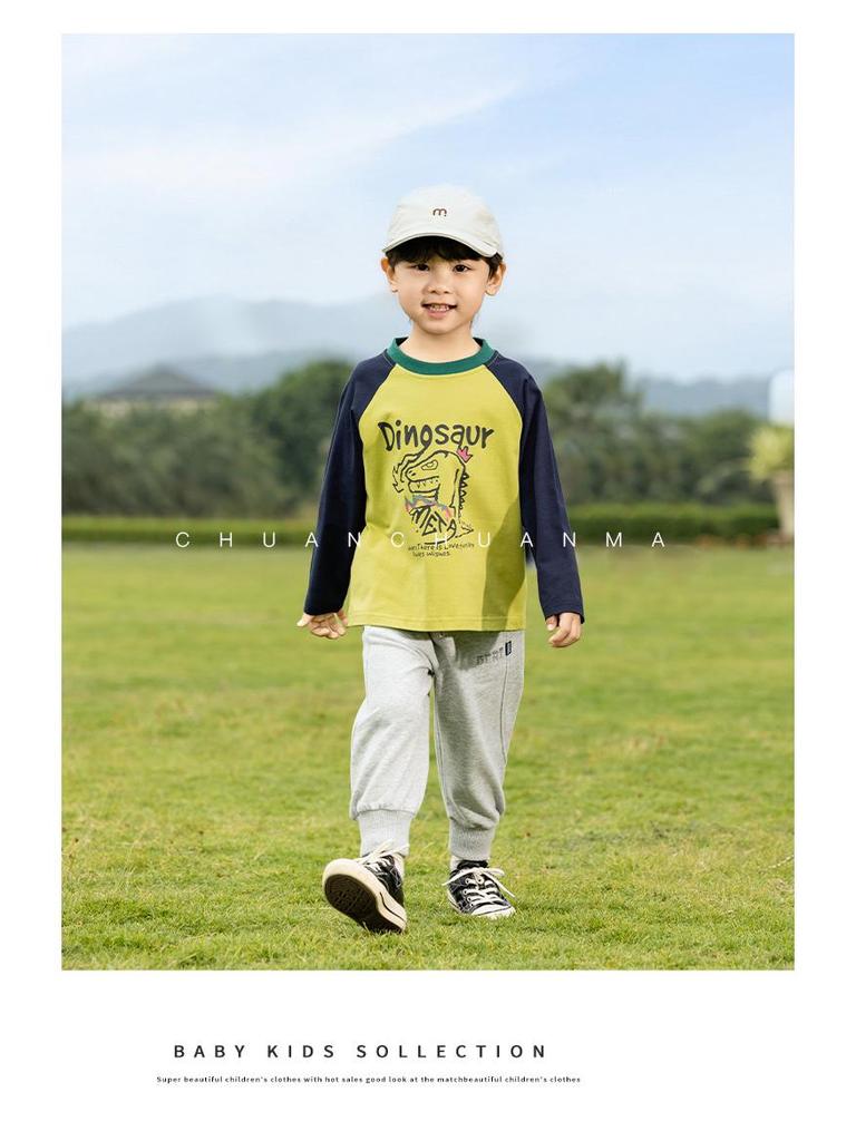 Детские футболки с мультяшным рисунком «Навсикая» весна 2025 — для мальчиков и девочек, контрастные цвета, универсальные, милый корейский стиль.