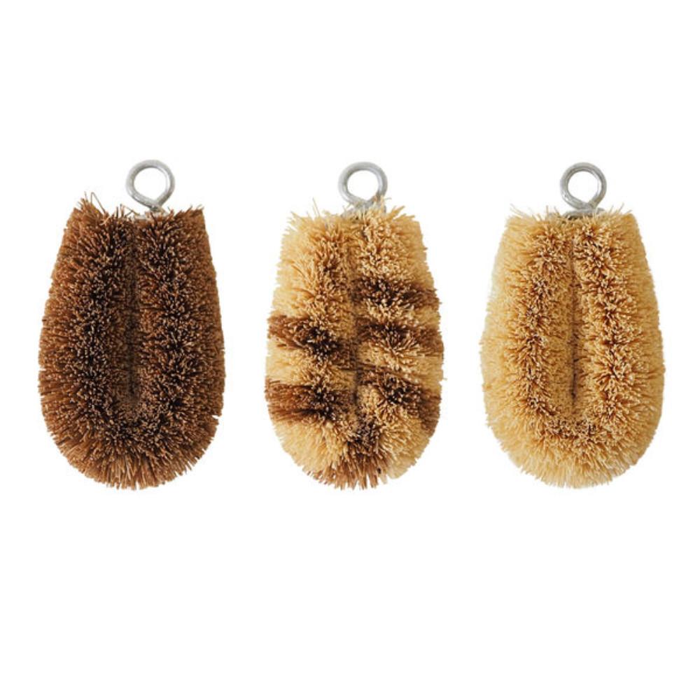 Kamenoko Scrub Nishio Kamenoko Scrubbing Brush CoCo Striped  Brown  White