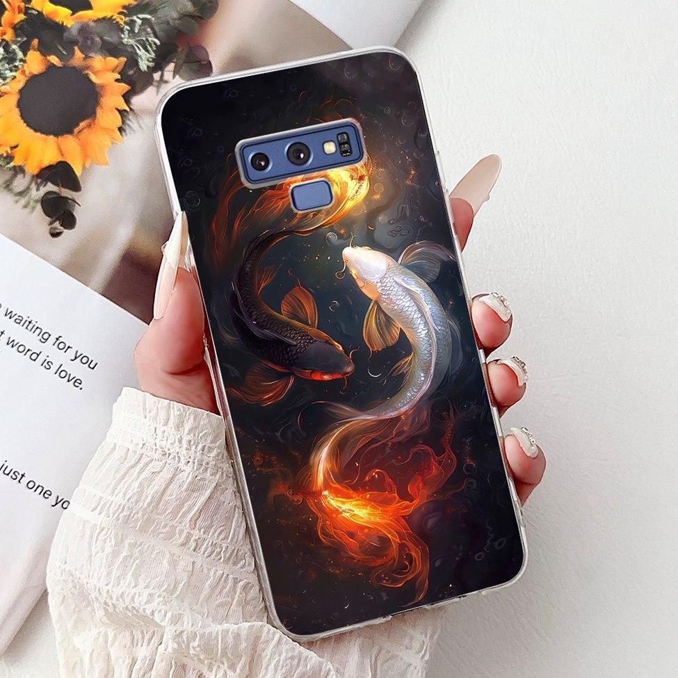 Прозрачный чехол для Samsung Note9 Милый Кот Модный Роскошный Расписной Мягкий Чехол для Телефона для Samsung Galaxy Note 9 Case SM-N9600 SM-N960F