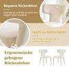 Set of 2 Modern Dining Chairs with T-shaped Backrest, Upholstered Fabric Seats, Sturdy 4-Leg Metal Frame, for Living Room Kitchen Dining Room