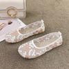 Mesh Ballet Flats Women Square Toe Daily Loafers Breathable Flats Driving Shoes Sneakers Boat Shoes Woman Flats