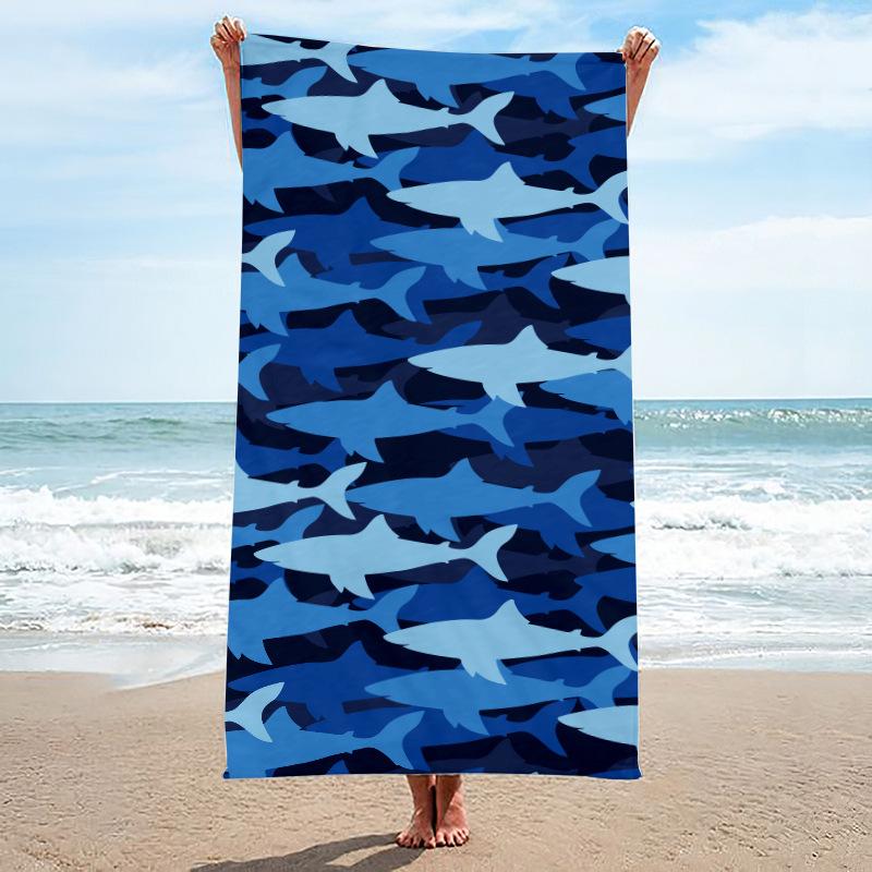 Beach Towel, Bath Towel, Microfiber Towel, Rectangular Beach Mat, Digital Printing Bath Towel, Shawl To Map